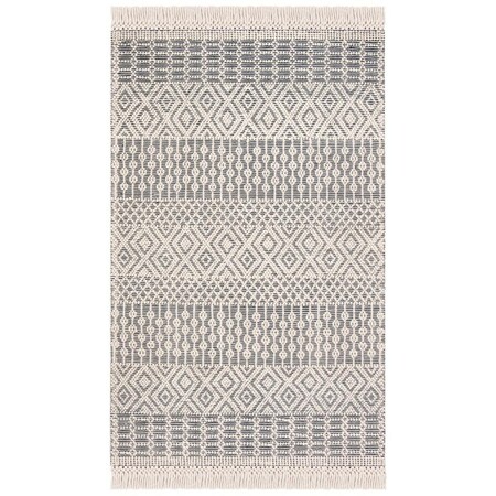 Safavieh 5 x 8 ft. Natura Hand Loomed Rectangle Rug, Ivory & Navy NAT852N-5